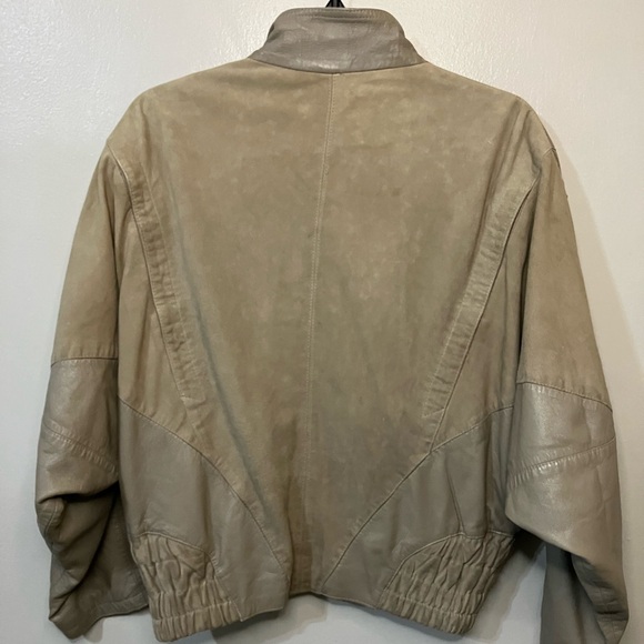 Verra Pelle Genu Leather Jacket Women’s 40 Brown Two Tone Full Zip 80’s Vintage - Picture 3 of 10